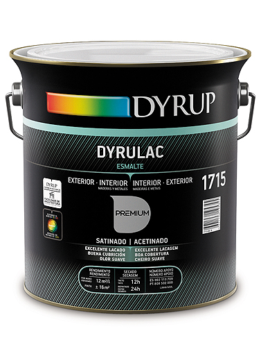DYRUP DYRULAC ESMALTE LACA SINT SATINADA NEGRO 4L