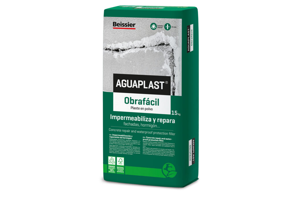 AGUAPLAST MORTERO IMPERMEABLE OBRA FACIL 15K